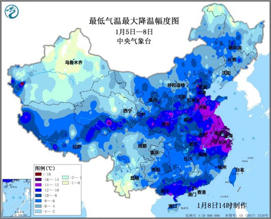                     权威解读今年首场寒潮三大特点 40万平方公里国土降温超12℃                    1