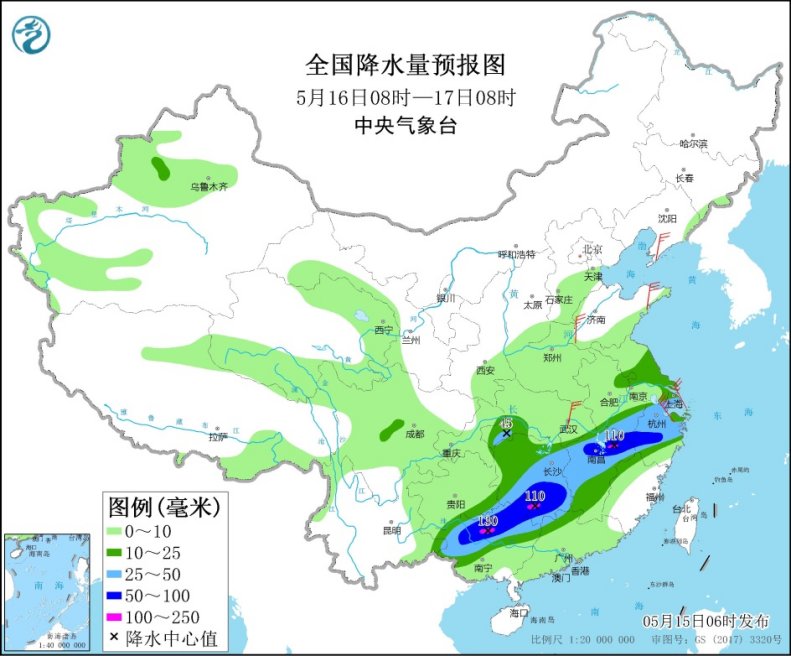                     我国中东部大范围降雨最强时段来临 局地有暴雨或大暴雨                    2