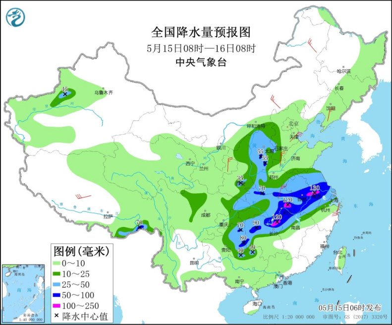                     我国中东部大范围降雨最强时段来临 局地有暴雨或大暴雨                    1