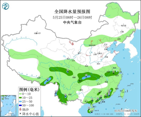                     明日南方强降雨再起 华北等地昼夜温差超10℃                    1