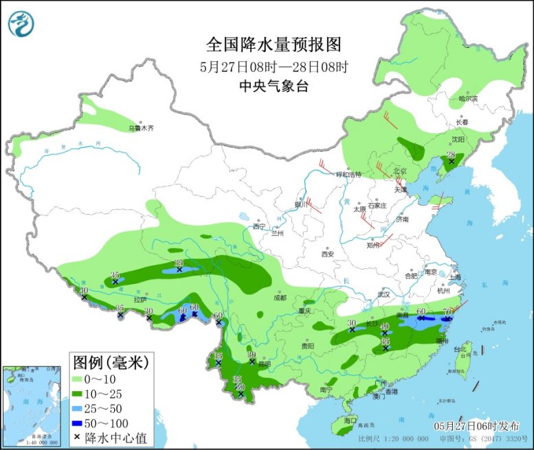                     5月底前南方强降水频繁 华南持续高温闷热                    1