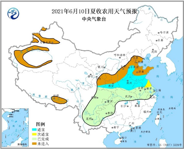                     未来三天北方大部天气晴好 华北降水增加利于夏收夏播                    2