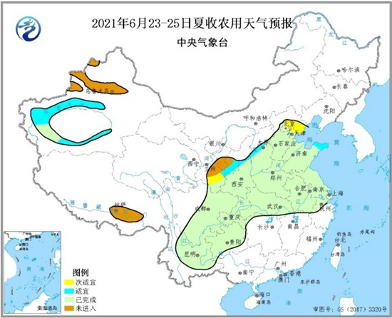                     未来三天麦收区天气适宜夏收 夏种区土壤墒情较好                    1