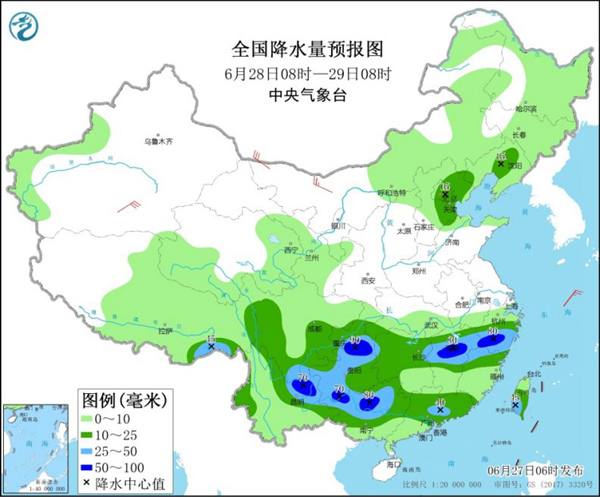                     西南江南雨势较强 华北黄淮高温发展                    2