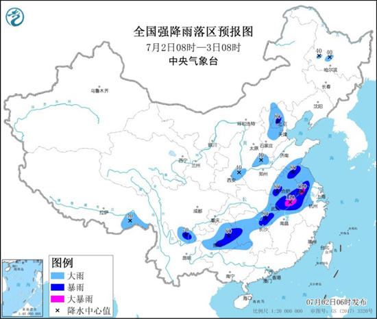                     暴雨黄色预警继续生效！安徽江西等局地有大暴雨                    1