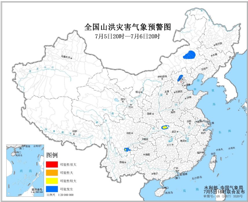                     山洪预警！湖北四川局地发生山洪灾害可能性较大                    1