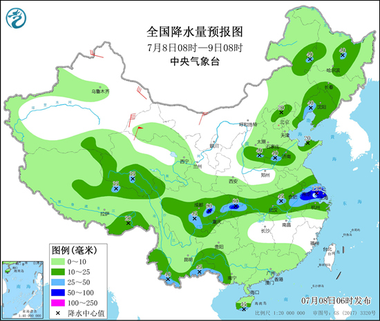                     强降雨带南落至淮河以南 江南高温闷热在线                    1