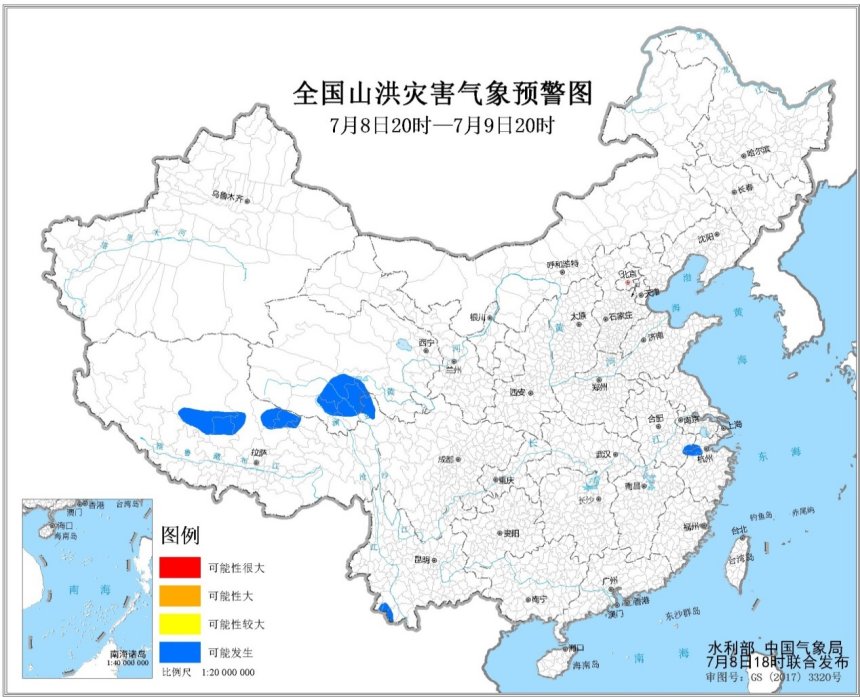                     山洪灾害预警！浙江安徽四川等局地可能发生山洪灾害                    1