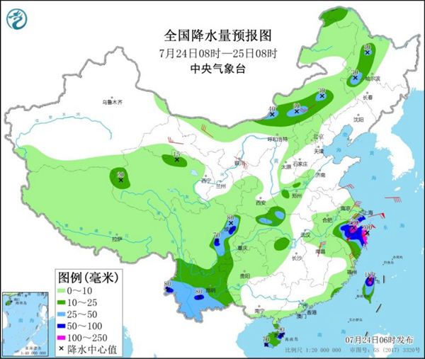                     台风热带低压活跃 “烟花”致华东沿海风雨强劲                    2