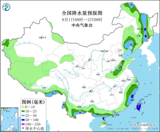                     东北内蒙古有强降雨 西北江南等地大范围高温持续                    2