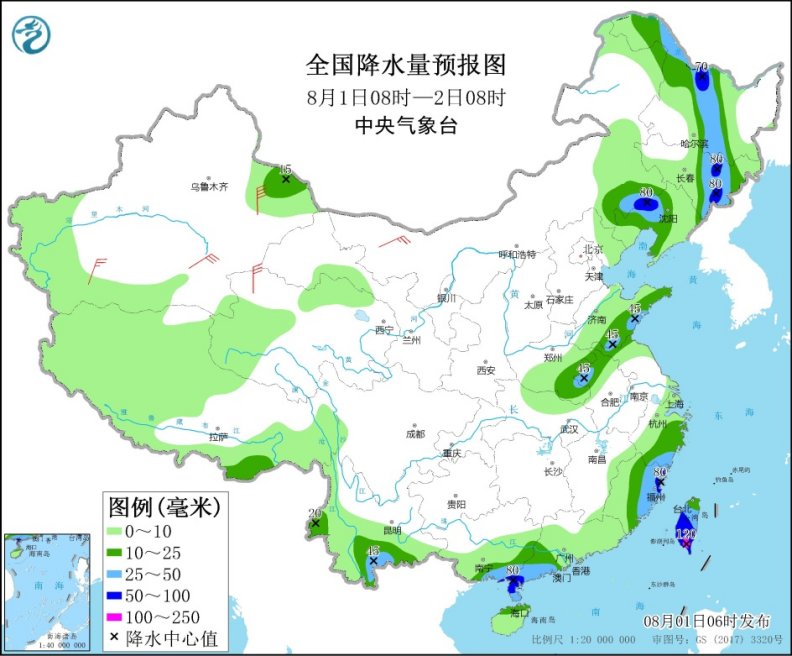                     东北等地有较强降雨 西南江南高温持续                    1