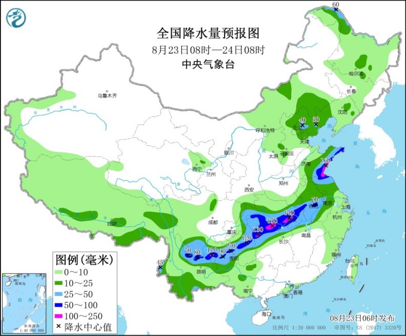                     强降雨带南压 湖北湖南等地暴雨如注                    1