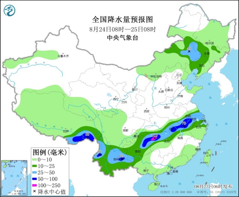                     强降雨带南压 湖北湖南等地暴雨如注                    2