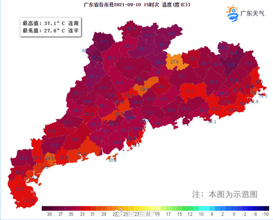                     热热热！周末广东“秋老虎”继续发威 大范围气温超过35℃                    1